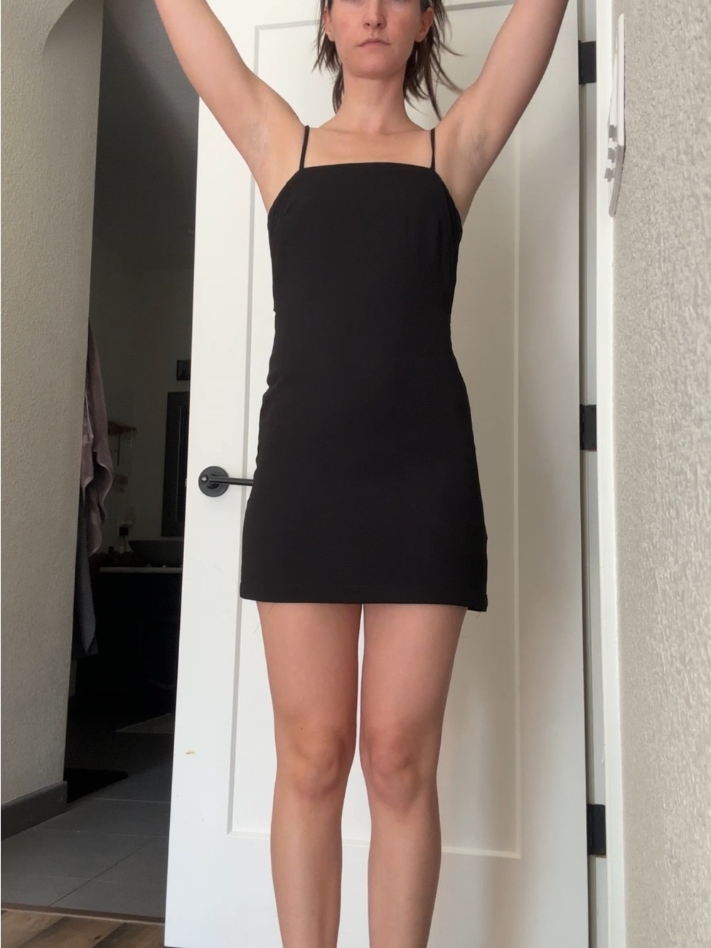 Lulu's Black Spaghetti Strap Mini Dress